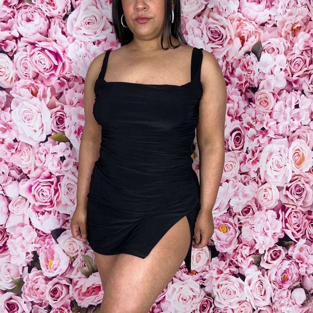 Black mini dress